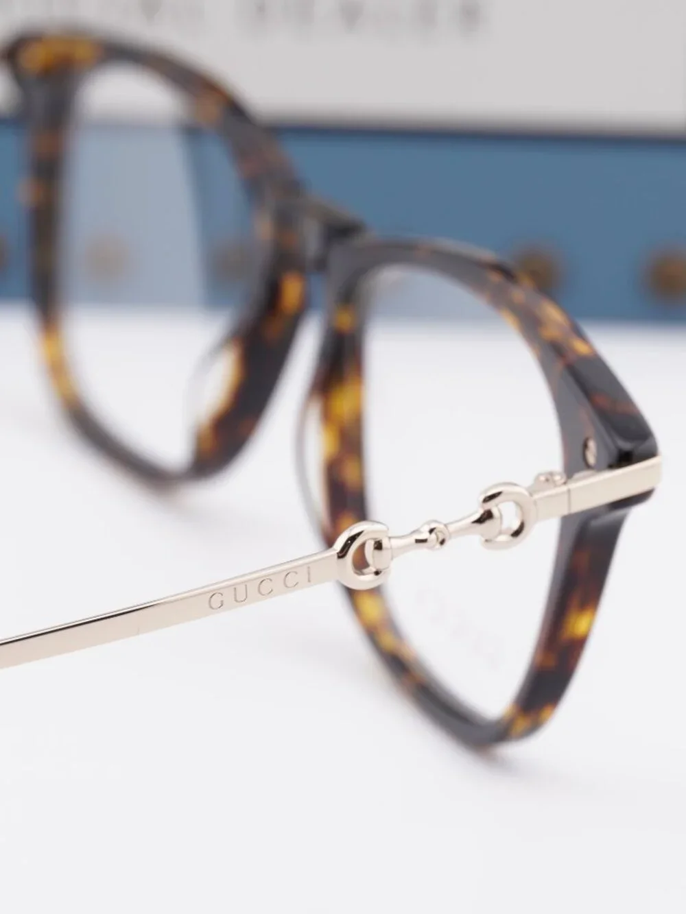 Gucci GG0919O 002 Square Eyeglasses - Havana/Gold 50mm